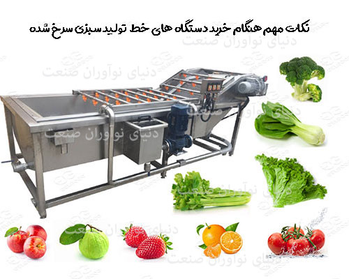 خط تولید سبزی سرخ شده 9 نکات مهم هنگام خرید دستگاه های خط تولید سبزی سرخ شده: