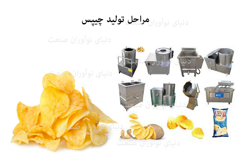 خط تولید چیپس سیب زمینی 19 مراحل تولید چیپس